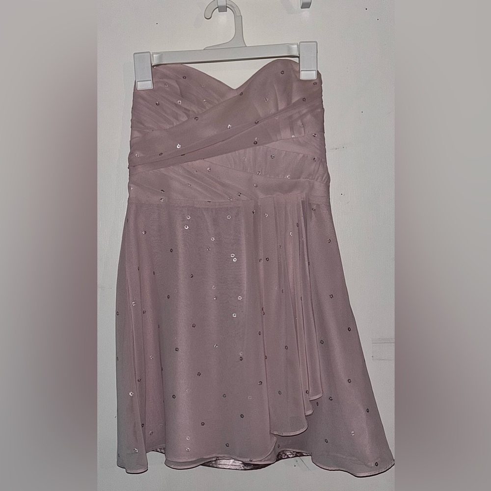 Express Pink Strapless Sequin Chiffon Dress Size 4 - perfect for every event💕
